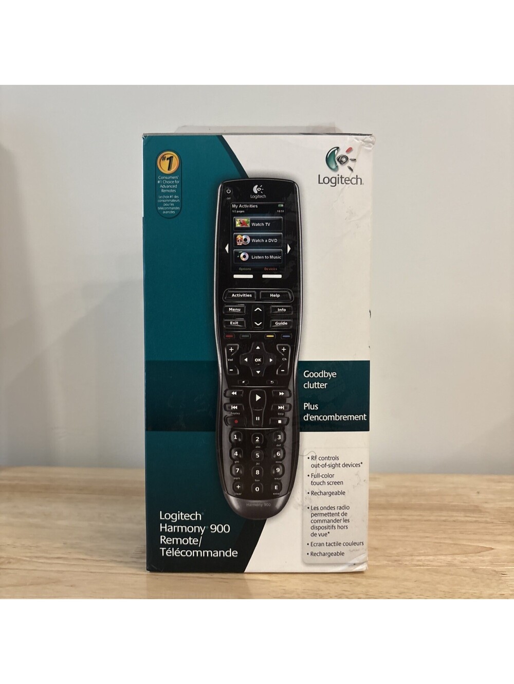 Logitech Harmony 900 Remote Control w/ Charging Base, Accessories COMPLETE box